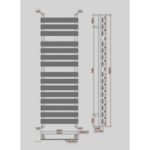 TRH Carnforth Vertical Radiator 1500mm x 500mm Chrome - Image 5