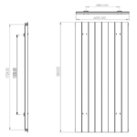TRH Keyworth Vertical Radiator 1800mm x 600mm Anthracite - Image 3