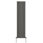 1800mm x 407mm anthracite double vertical radiator cutout showing exact size, double-panel construction, column layout, colour and finish on a plain background