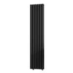 Alma Double Oval Vertical Designer Radiator 1600mm x 360mm Anthracite - Image 2
