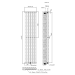 Alma Double Oval Vertical Designer Radiator 1600mm x 360mm White - Image 5