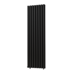 Alma Double Oval Vertical Designer Radiator 1600mm x 480mm Anthracite - Image 2