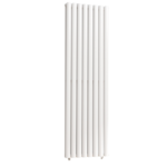 Alma Double Oval Vertical Designer Radiator 1600mm x 480mm White - Image 2