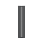 Alma Single Oval Vertical Designer Radiator 1600mm x 360mm Anthracite - Image 2
