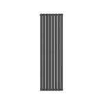 Alma Single Oval Vertical Designer Radiator 1600mm x 480mm Anthracite - Image 2