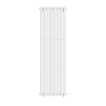 Alma Single Oval Vertical Designer Radiator 1600mm x 480mm White - Image 2