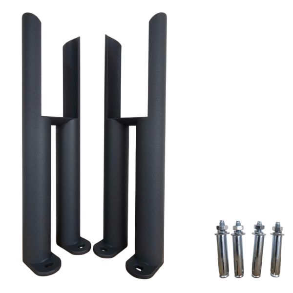 Aura 2 Column Radiator Feet Pair in Anthracite with four fixing bolts for Aura 2 Column Radiators