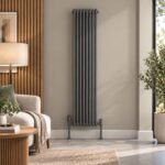 Aura 2 Column Vertical Radiator 1800mm x 380mm Anthracite - Image 2