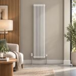 Aura 2 Column Vertical Radiator 1800mm x 380mm White - Image 2