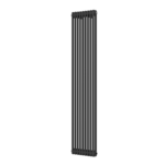 Aura 2 Column Vertical Radiator 1800x425mm Anthracite with slim vertical column design and modern dark grey finish.