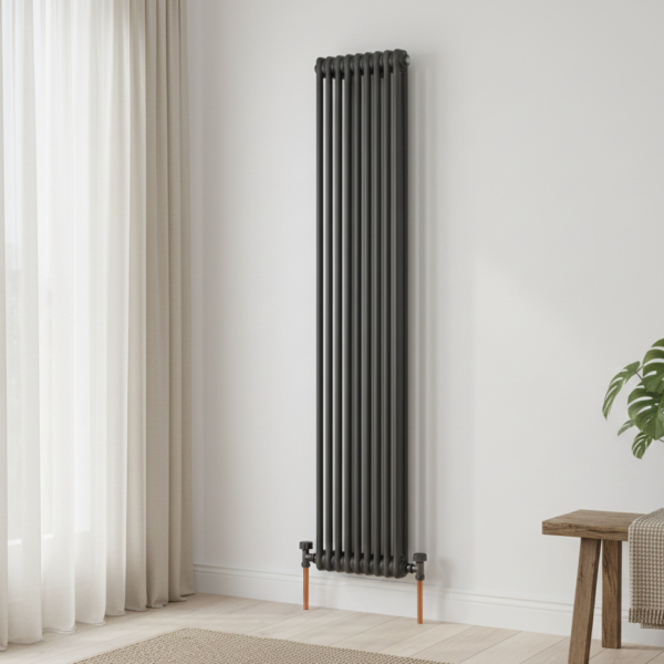 Aura 2 Column Vertical Radiator 1800mm x 425mm Anthracite