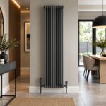 Aura 2 Column Vertical Radiator 1800mm x 425mm Anthracite - Image 2