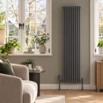 Aura 2 Column Vertical Radiator 1800mm x 470mm Anthracite - Image 2