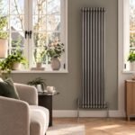 Aura 2 Column Vertical Radiator 1800mm x 380mm Raw Metal - Image 2