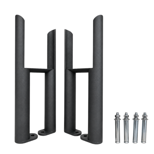 Aura 3 Column Radiator Feet Pair in Anthracite with four fixing bolts for Aura 3 Column Radiators