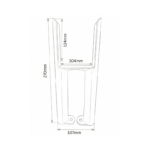 Aura 3 Column Radiator Feet Pair Anthracite - Image 2