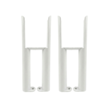 White 3 column radiator feet pair for floor support