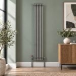 Aura 3 Column Vertical Radiator 1800mm x 290mm Raw Metal - Image 2