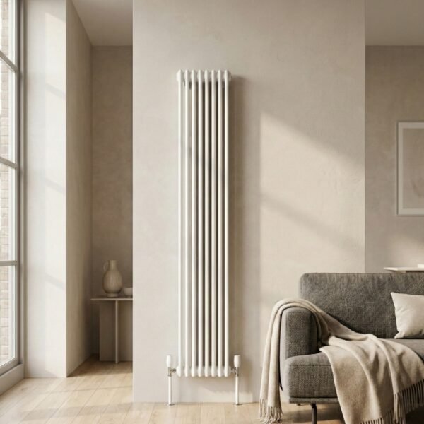 Aura 3 Column Vertical Radiator 1800mm x 290mm White