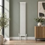Aura 3 Column Vertical Radiator 1800mm x 290mm White - Image 2