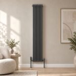 Aura 3 Column Vertical Radiator 1800mm x 335mm Anthracite - Image 2
