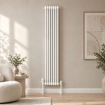 Aura 3 Column Vertical Radiator 1800mm x 335mm White - Image 2