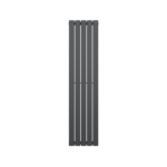 Luna Single Flat Vertical Designer Radiator 1600mm x 376mm Anthracite - Image 2