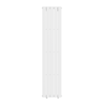 Luna Single Flat Vertical Designer Radiator 1600mm x 376mm White - Image 2