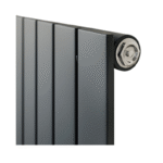 Luna Single Flat Vertical Designer Radiator 1600mm x 376mm Anthracite - Image 3