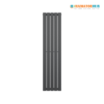 Luna Single Flat Vertical Designer Radiator 1600mm x 376mm Anthracite - Image 4