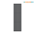 Single Flat Vertical Designer Radiator 1600mm x 452mm Anthracite