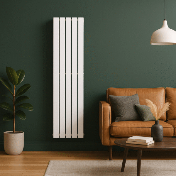 White Vertical Designer Mild Steel Radiators | The Radiator Hub