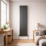 Luna Single Flat Vertical Designer Radiator 1800mm x 452mm Anthracite