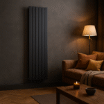 Single Flat Vertical Designer Radiator 1800mm x 452mm Anthracite