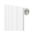 Luna Single Flat Vertical Designer Radiator 1800mm x 452mm White - Image 3