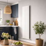 TRH Slimline Double Vertical Radiator 1800mm x 420mm Textured White