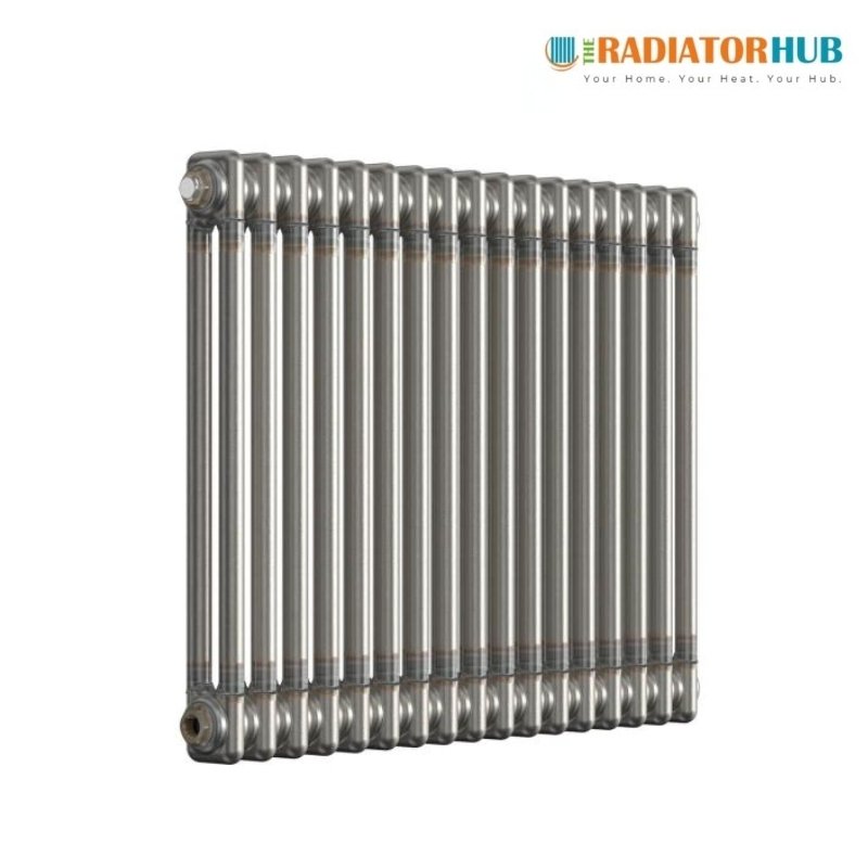 TRH 2 Column Horizontal Radiator Raw Metal Designer Steel Radiators | The Radiator Hub