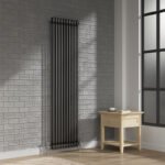 Aura 2 Column Vertical Radiator 1800mm x 470mm Raw Metal - Image 2