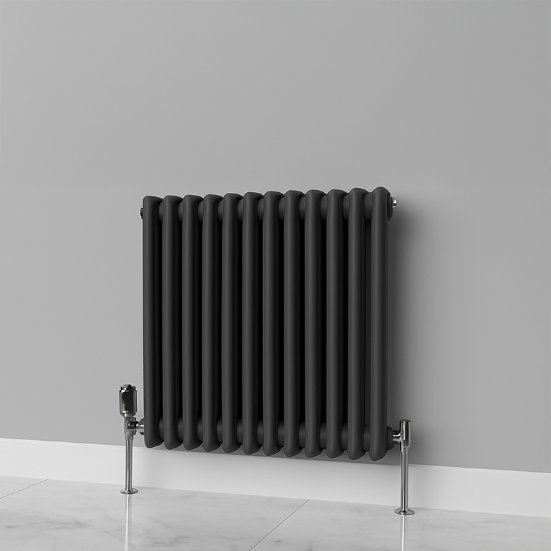 TRH 3 Column Vertical Radiator Anthracite Roomshot TRH 3 Column Horizontal Radiator 600mm x 605mm Anthracite - Image 2
