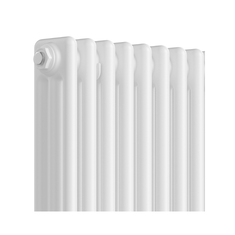 TRH 3 Column Vertical Radiator White Cutout A TRH 3 Column Horizontal Radiator 600mm x 605mm White - Image 3
