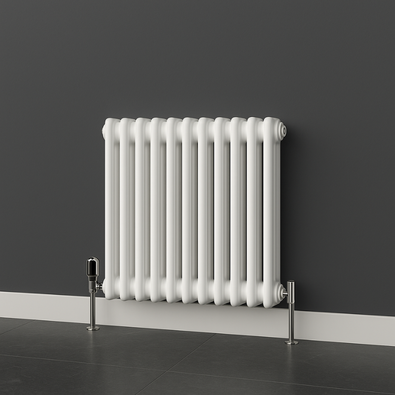 TRH 3 Column Vertical Radiator White Roomshot TRH 3 Column Horizontal Radiator 600mm x 605mm White - Image 2