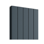 TRH Best Double Vertical Designer Radiator 1800mm x 375mm Textured Anthracite - Image 2