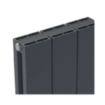 TRH Best Double Vertical Designer Radiator 1800mm x 375mm Textured Anthracite - Image 3