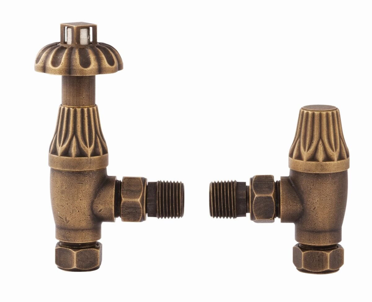 TRH Buckingham Ornate Angled TRV Set Antique Brass - Image 1
