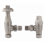 TRH Buckingham Ornate Angled TRV Set Brushed Nickel