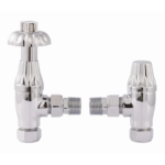 TRH Buckingham Ornate Angled TRV Set Chrome
