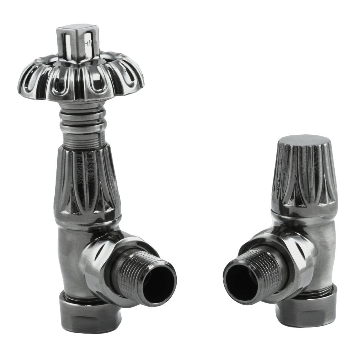 TRH Buckingham Ornate Angled TRV Set Black Nickel - Image 1