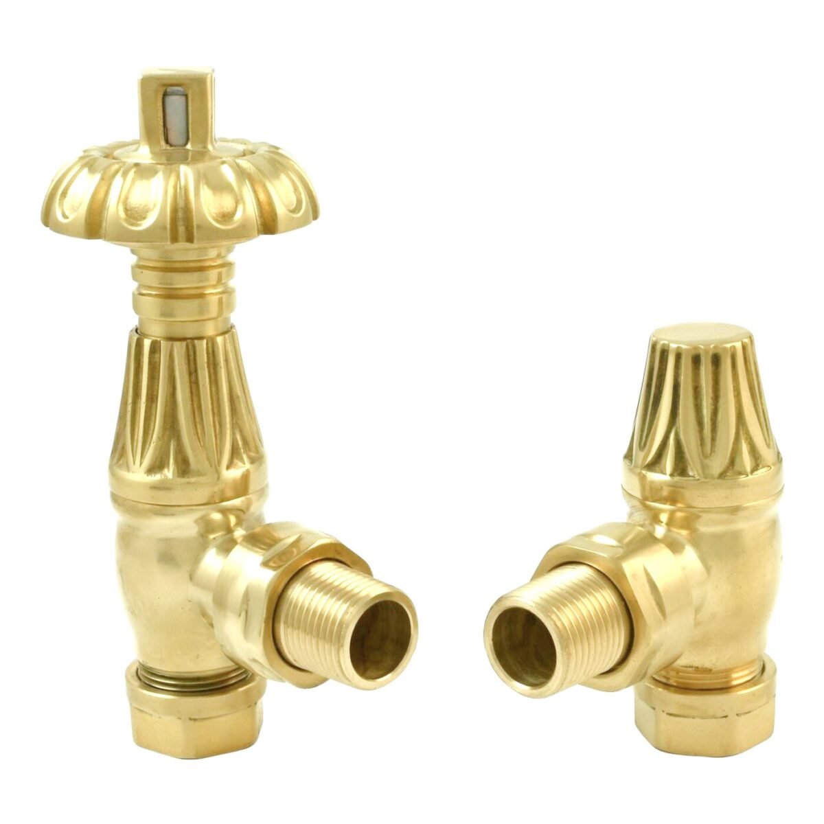 TRH Buckingham Ornate Angled TRV Set Polished Brass - Image 1