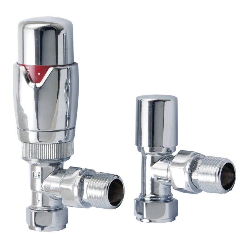 TRH Contemporary Angled TRV Set Chrome TRH Contemporary Angled TRV Set Chrome - Image 1