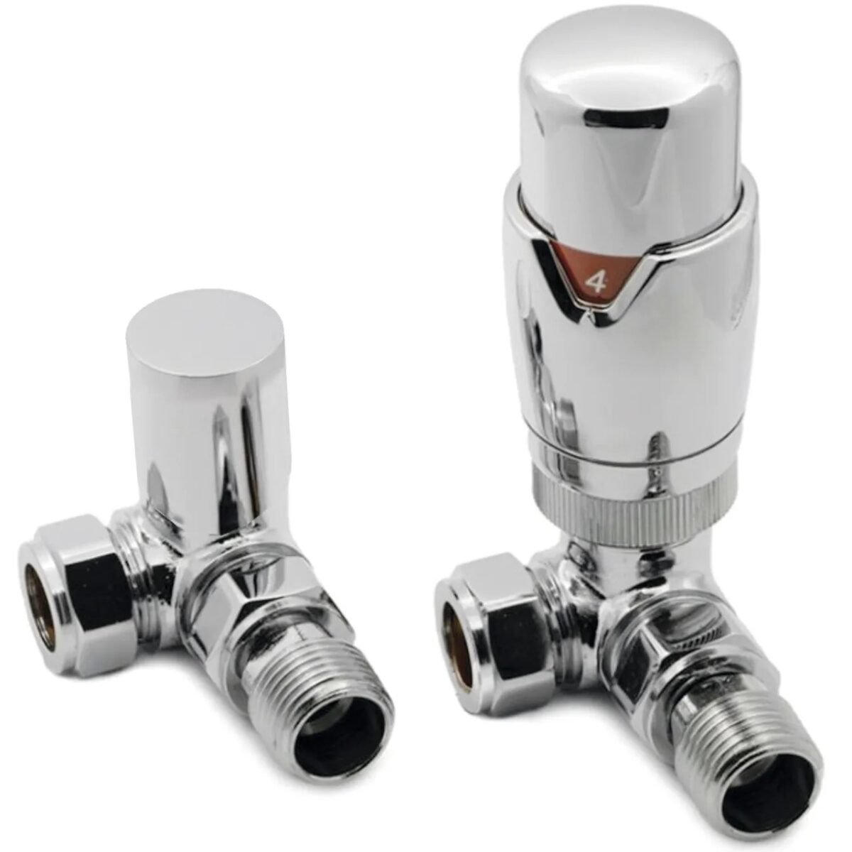 TRH Contemporary Corner TRV Set Chrome - Image 1